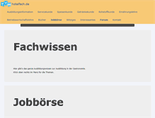 Tablet Screenshot of hotelfach.de